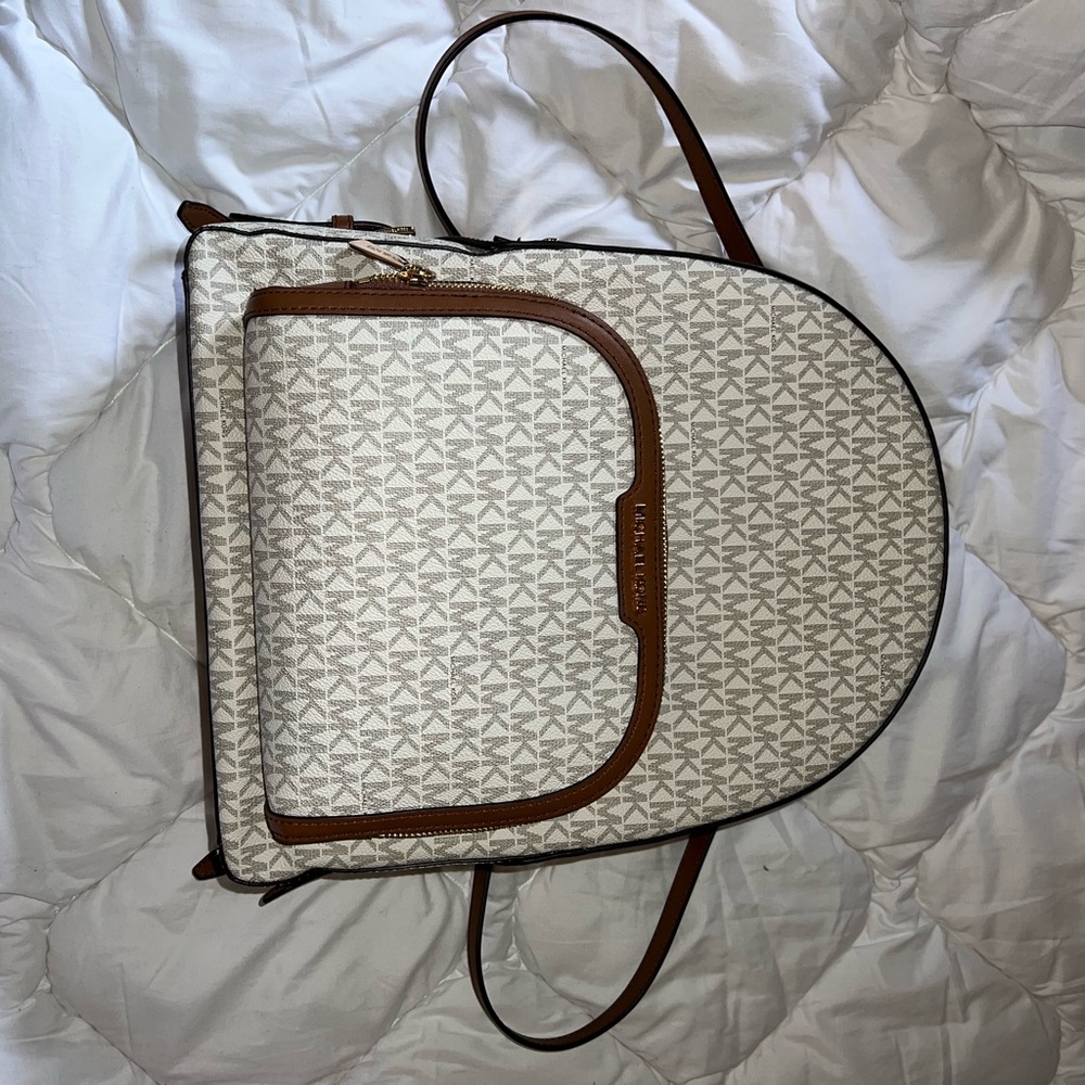 Designer Brown and Cream Women's Bag